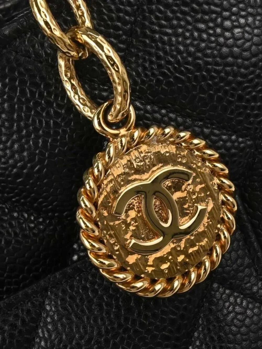 Chanel Black Calfskin Medallion Tote Handbag 197999